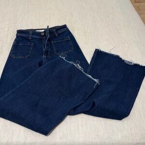 Zara Dark Blue Flare & Wide Leg Jeans